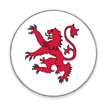 Scottish Lion - Round  fridge magnet - white - Front