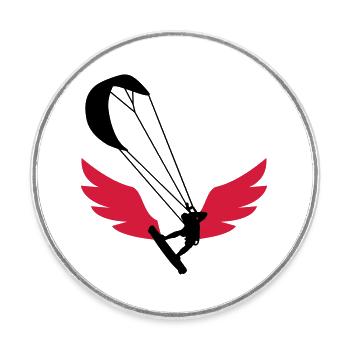 Kiteboarding Kitesurfing Kitesurf Kitesurfer Kiter - Round  fridge magnet - white - Front
