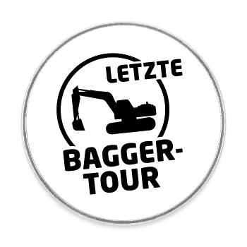 baggertour jga hochzeit - Runder Kühlschrankmagnet - Weiß - Vorne