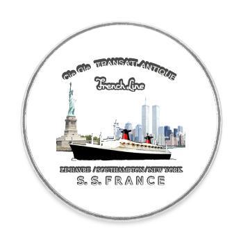LINER FRANCE Louis RUNEMBERG © Adagp - Round  fridge magnet - white - Front