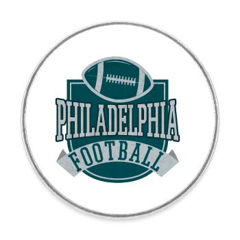 Philadelphia American Football - Round  fridge magnet - white - Front