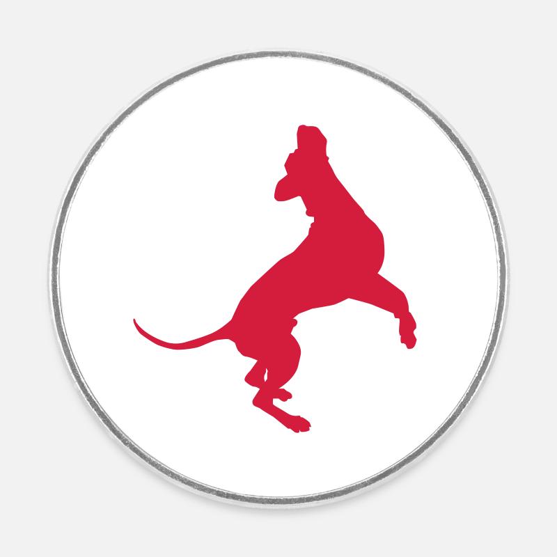 High Jump Dane - Round  fridge magnet - white