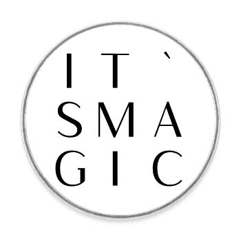 C’est un design magique - Magnet rond - blanc - Devant