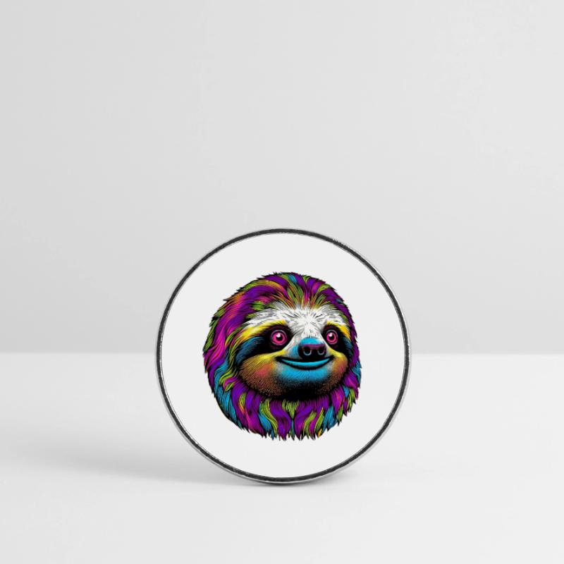 Sloth Round  fridge magnet
