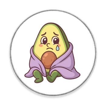 Sad Lawyer - Round  fridge magnet - white - Front
