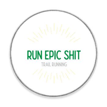 Run Epic Shit - Trail Running - Magnet rond - blanc - Devant