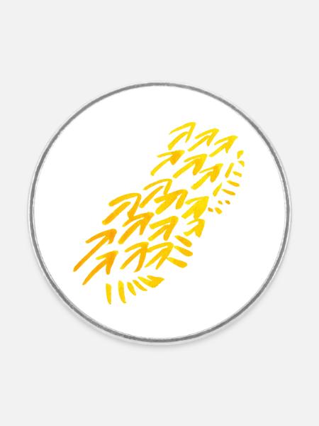 Pfeile Muster Ornament - Runder Kühlschrankmagnet - Weiß