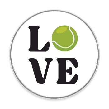 Tennis-Liebhaber - Runder Kühlschrankmagnet - Weiß - Vorne