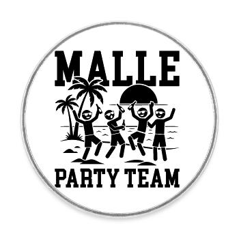 Malle Party Team Holiday - Round  fridge magnet - white - Front