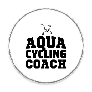 Aqua Cycling Schwimmbad Fitness Training Coach - Runder Kühlschrankmagnet - Weiß - Vorne