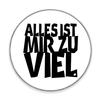 belastend - Runder Kühlschrankmagnet - Weiß - Vorne