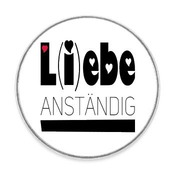 lebe anständig - Runder Kühlschrankmagnet - Weiß - Vorne