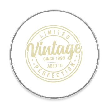 Vintage Des Années 1993 Cadeau D’anniversaire 1993 - Magnet rond - blanc - Devant