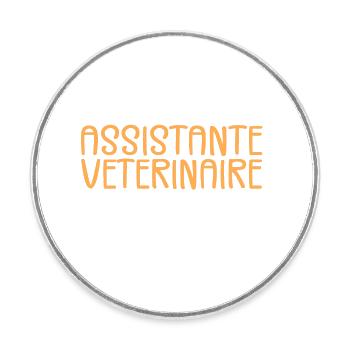 Often Imitated Best Veterinary Assistant - Round  fridge magnet - white - Front