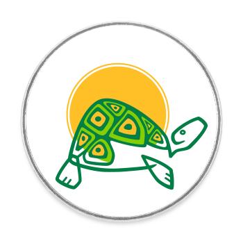 Cassiopeia - Round  fridge magnet - white - Front