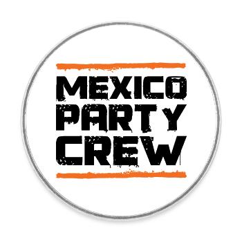 Mexico Party Crew - Round  fridge magnet - white - Front