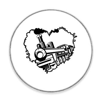 Railway train driver railway station railway worker - Round  fridge magnet - white - Front