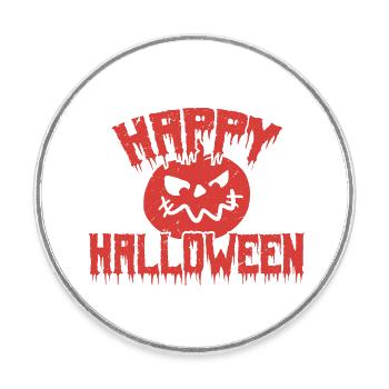 Fröhliches Halloween - Runder Kühlschrankmagnet - Weiß - Vorne