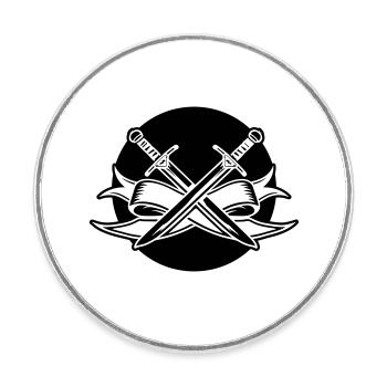 Sword Symbol - Round  fridge magnet - white - Front