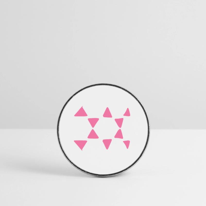 Triangular Pattern Triangular Shapes Round  fridge magnet