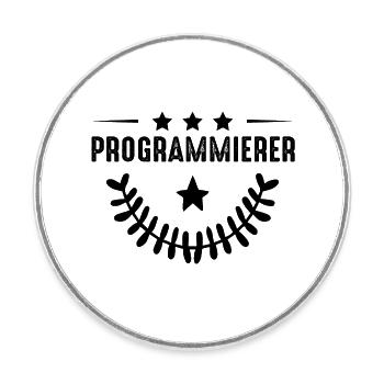 Programmierer Beruf - Runder Kühlschrankmagnet - Weiß - Vorne