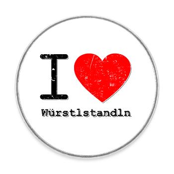 i love Wiener Würstlstandln - Runder Kühlschrankmagnet - Weiß - Vorne