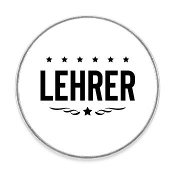 Lehrer Beruf - Runder Kühlschrankmagnet - Weiß - Vorne