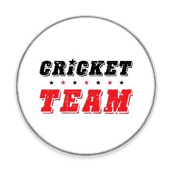 Cricket Team - Runder Kühlschrankmagnet - Weiß - Vorne