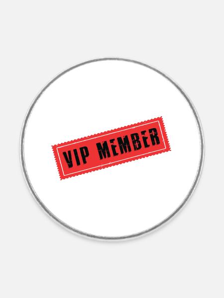 Vip Mitglied - Runder Kühlschrankmagnet - Weiß