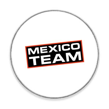 Mexico Team - Round  fridge magnet - white - Front