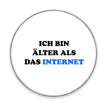 Je suis plus vieux qu’Internet drôle de dire - Magnet rond - blanc - Devant