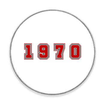 Numéro de l’année 1970 - Magnet rond - blanc - Devant