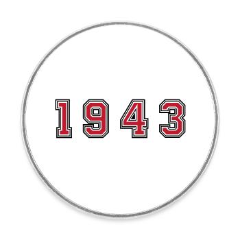 1943 year number - Round  fridge magnet - white - Front