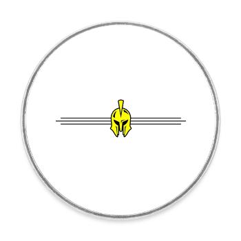 Spartaner Helm Logo - Runder Kühlschrankmagnet - Weiß - Vorne