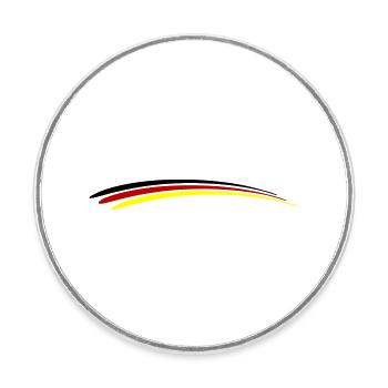 Drapeau de l’Allemagne - Magnet rond - blanc - Devant