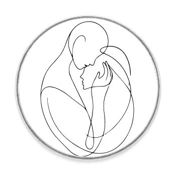 Delicate gesture of love - Round  fridge magnet - white - Front
