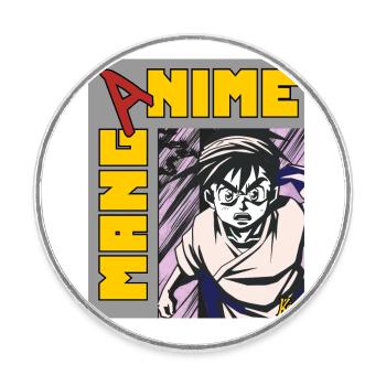 Manga Anime Otaku: Revenge Is Sweet - Round  fridge magnet - white - Front