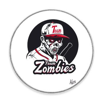Team Zombies - Runder Kühlschrankmagnet - Weiß - Vorne