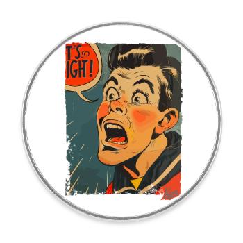 1950er Seemann Cartoon: Das ist so eng! - Runder Kühlschrankmagnet - Weiß - Vorne