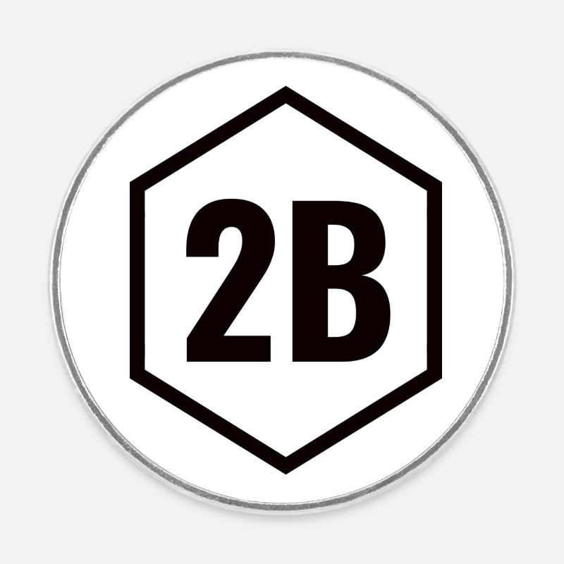 Haute Corse 2B - Noir - Magnet rond - blanc