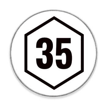 Brittany - Ille et Vilaine 35 - Black - Round  fridge magnet - white - Front