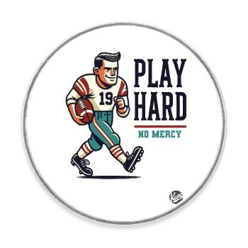 Retro American Oldschool Football - Runder Kühlschrankmagnet - Weiß - Vorne