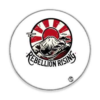 rebellious Mount Fuji in Japan - Round  fridge magnet - white - Front