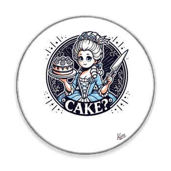 Marie-Antoinette sert le gâteau de la Révolution - Magnet rond - blanc - Devant