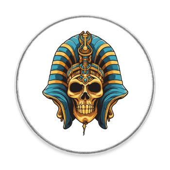 Crâne de pharaon - Magnet rond - blanc - Devant