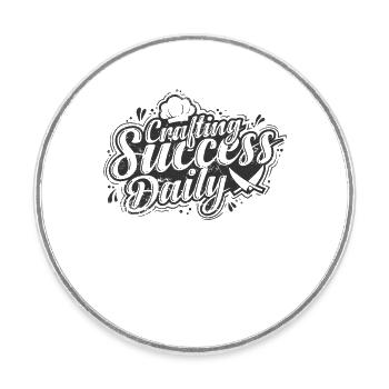 Crafting Success Daily - Round  fridge magnet - white - Front