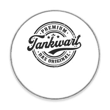 Tankwart Original Lustiges Tankwärter - Runder Kühlschrankmagnet - Weiß - Vorne