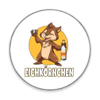 Eichkörnchen Eichhörnchen mit Korn - Runder Kühlschrankmagnet - Weiß - Vorne