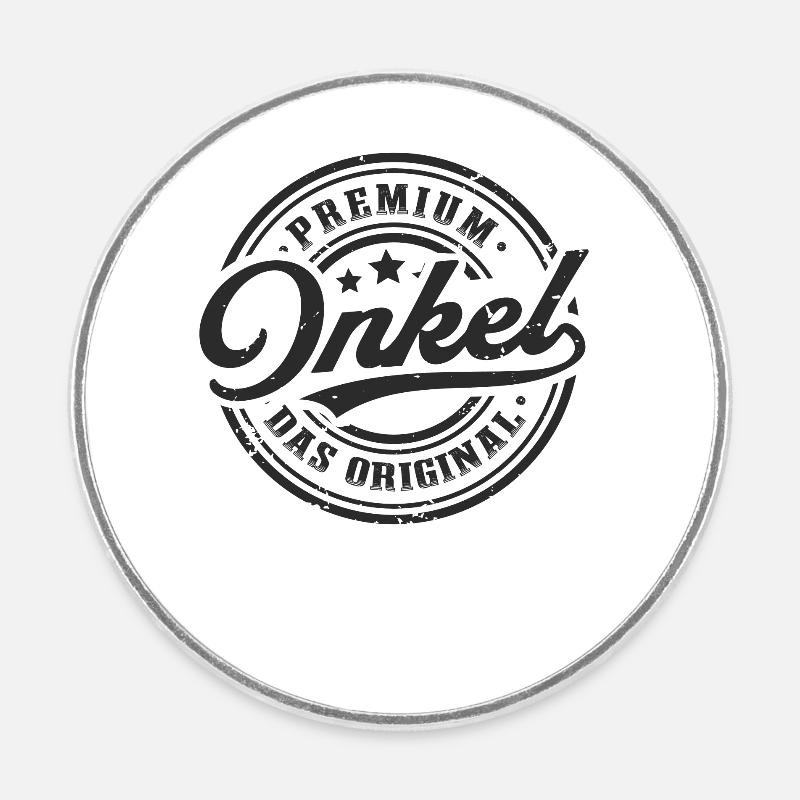 Onkel das Original - Runder Kühlschrankmagnet - Weiß