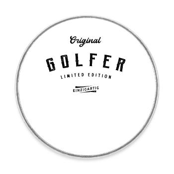 Golfer Limited Edition Lustiges Golf - Runder Kühlschrankmagnet - Weiß - Vorne